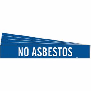 BRADY 97626-PK Rohrmarkierer, kein Asbest, blau, weiß, passend für Rohre mit einem Außendurchmesser von 2 1/2 bis 7 7/8 Zoll | CU2DJJ 781W38