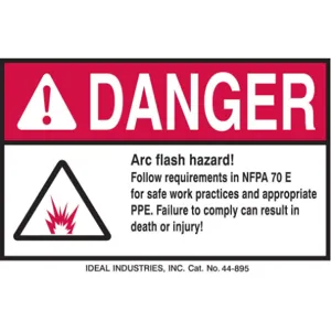 BRADY 98464 Arc Flash Protection Label 4 Inch Height x 6 Inch Width PK5 | AG9KGU 20TA38