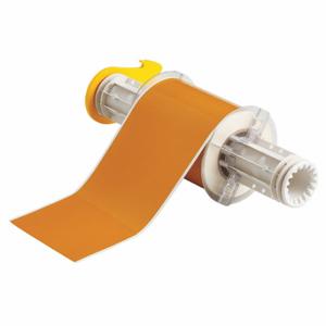 BRADY 99167 Continuous Label Roll, 4 Inch X 50 Ft, Polyester, Ochre, Outdoor | CP2JPP 41F263