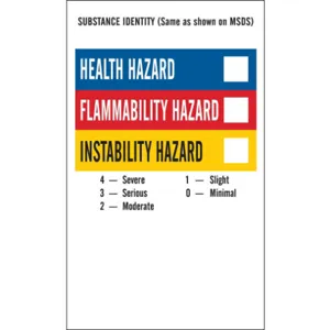 BRADY 99175 Nfpa Label 5 Inch Height 3 Inch Width - Pack Of 500 | AD2QNB 3TL67