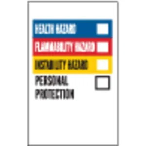 BRADY 99179 Nfpa Label 2 Inch Height 1-1/4 Inch Width Paper - Pack Of 500 | AD2QNJ 3TL75