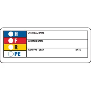 BRADY 99186 Nfpa Label 1-1/2 Inch H Paper - Pack Of 1000 | AF4NQB 9DT07