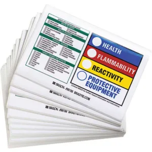 BRADY 99188 Hmig Label 4 Inch H 5-7/8 Inch Width - Pack Of 100 | AF4EWV 8UKA3