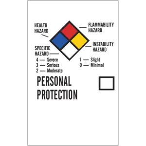 BRADY 99199 Nfpa Label 2 Inch Height Paper 1-1/4 Inch Width - Pack Of 500 | AD2QNL 3TL77