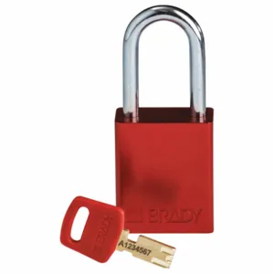 BRADY ALU-RED-38ST-KD Lockout Padlock | CE9YCX 55JY14