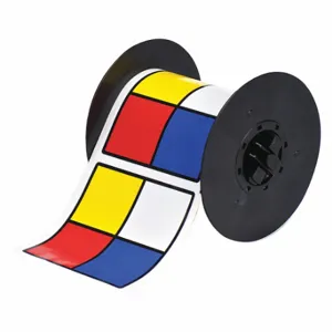 BRADY B30-161-595-DIAM Precut Label Roll, Nfpa Diamond, 4 x 4 Inch Size, Vinyl, Blue/Red/White/Yellow, Outdoor | CP2KRF 6XGZ0