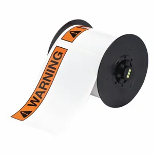 BRADY B30-25-595-ANSIWA Precut Label Roll, Warning, Warning Header, 4 x 6 Inch Size, Vinyl, White, Outdoor | CP2LCM 6XHA6