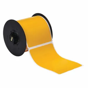 BRADY B30-25-595-BLNKYL Precut Label Roll, 4 x 6 Inch Size, Vinyl, Yellow, 175 Labels | CP2KKC 6XGY0