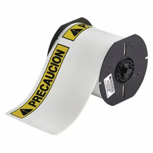 BRADY B30-25-595-PREC Precut Label Roll, Precaucion, Precaucion Header, 4 x 6 1/4 Inch Size, Vinyl, White | CP2KXA 45LR87