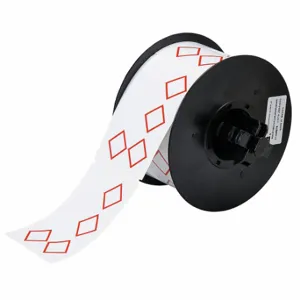 BRADY B30-260-7569-CLP4A Precut Label Roll, Red Ghs/Clp 4A Diamonds, 2 11/64 x 3 11/32 Inch Size, Vinyl, White | CP2LAY 39F430