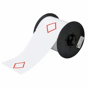 BRADY B30-262-7569-CLP1 Precut Label Roll, Red Ghs/Clp 1 Diamond, 4 1/8 x 6 3/32 Inch Size, Vinyl, White, Outdoor | CP2LAL 39F438