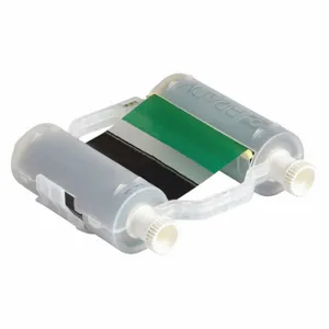 BRADY B30-R10000-KG-16 Label Printer Ribbon Cartridge, 4 5/16 Inch Size x 200 ft, Black/Green, Resin, R10000 | CP2BGA 45LT30