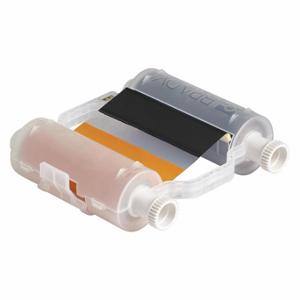 BRADY B30-R10000-KO-16 Label Printer Ribbon Cartridge, 4 5/16 Inch Size x 200 ft, Black/Orange, Resin, R10000 | CP2BKZ 45LT31