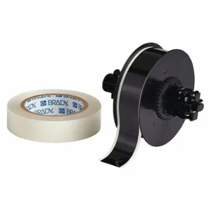 BRADY B30C-1125-483BK-KT Continuous Label Roll, 1 1/8 Inch X 100 Ft, Polyester With Rubber Adhesive, Black | CP2LPL 45LR94