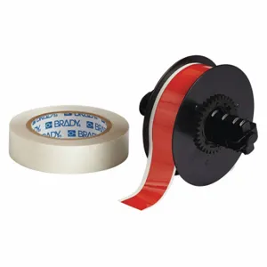 BRADY B30C-1125-483RD-KT Continuous Label Roll, 1 1/8 Inch X 100 Ft, Polyester With Rubber Adhesive, Red, 6Xgz3 | CP2HVF 45LR98