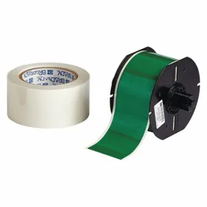 BRADY B30C-2250-483GN-KT Continuous Label Roll, 2 1/4 Inch X 100 Ft, Polyester With Rubber Adhesive, Green, 6Xgz3 | CP2JEP 45LT04