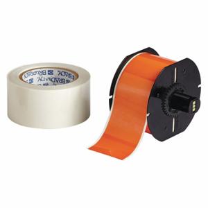 BRADY B30C-2250-483OR-KT Continuous Label Roll, 2 1/4 Inch X 100 Ft, Polyester With Rubber Adhesive, Orange, 6Xgz4 | CP2LRD 45LT05