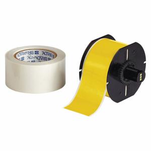 BRADY B30C-2250-483YL-KT Continuous Label Roll, 2 1/4 Inch X 100 Ft, Polyester With Rubber Adhesive, Yellow, 6Xgz4 | CP2JEX 40AW45