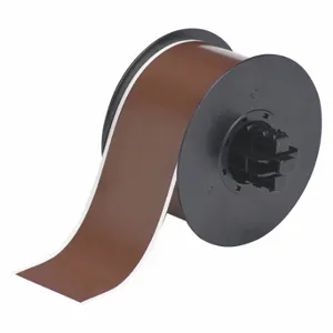 BRADY B30C-2250-595-BR Continuous Label Roll, 2 1/4 Inch X 100 Ft, Vinyl, Brown, Outdoor, 0.004 Inch Label Thick | CP2JGA 6XHG0