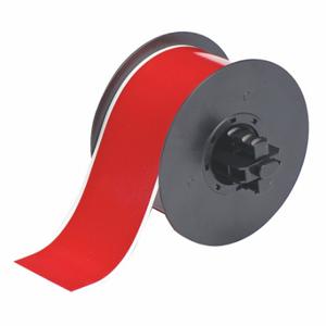 BRADY B30C-2250-595-RD Continuous Label Roll, 2 1/4 Inch X 100 Ft, Vinyl, Red, Outdoor, 0.004 Inch Label Thick | CP2JGP 6UMP6