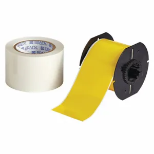 BRADY B30C-3000-483YL-KT Continuous Label Roll, 3 Inch X 100 Ft, Polyester With Rubber Adhesive, Yellow | CP2LTG 45LT08