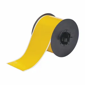 BRADY B30C-3000-595-YL Continuous Label Roll, 3 Inch X 100 Ft, Vinyl, Yellow, Outdoor | CP2JJU 6UMR6