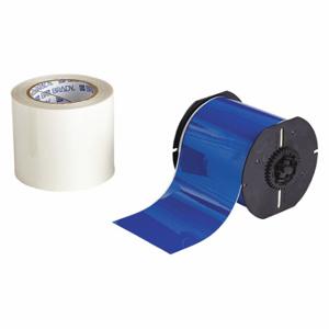BRADY B30C-4000-483BL-KT Continuous Label Roll, 4 Inch X 100 Ft, Polyester With Rubber Adhesive, Blue | CP2JLJ 45LT17