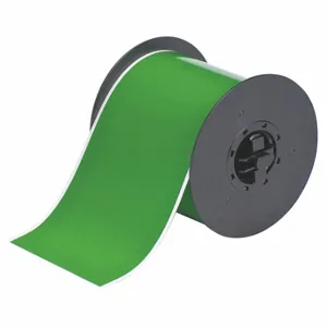 BRADY B30C-4000-569-GN Continuous Label Roll, 4 Inch X 100 Ft, Low Halide Polyester, Green, Outdoor | CP2LNQ 6UMZ1