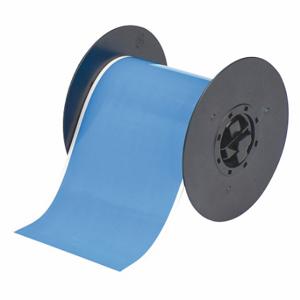 BRADY B30C-4000-569-LB Continuous Label Roll, 4 Inch X 100 Ft, Low Halide Polyester, Blue, Outdoor | CP2JKU 6UMZ9