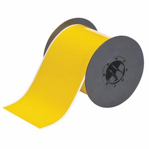 BRADY B30C-4000-581-YL Continuous Label Roll, 4 Inch X 100 Ft, Vinyl, Yellow, Outdoor, 0.005 Inch Label Thick | CP2JNN 6XHC8