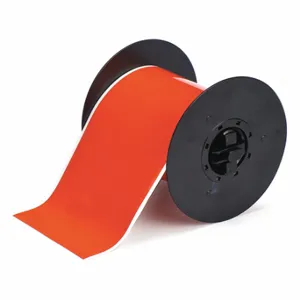 BRADY B30C-4000-584-OR Continuous Label Roll, 4 Inch X 50 Ft, Reflective, Orange, Outdoor | CP2JPW 6XHD7