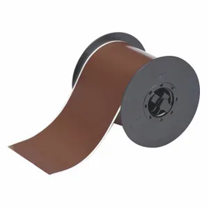 BRADY B30C-4000-569-BR Continuous Label Roll, 4 Inch X 100 Ft, Low Halide Polyester, Brown, Outdoor | CP2JKW 6UMY3