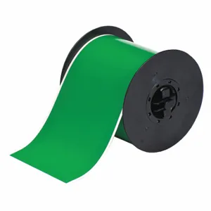 BRADY B30C-4000-595-GN Continuous Label Roll, 4 Inch X 100 Ft, Vinyl, Green, Outdoor, 0.004 Inch Label Thick | CP2JMV 6UMN1