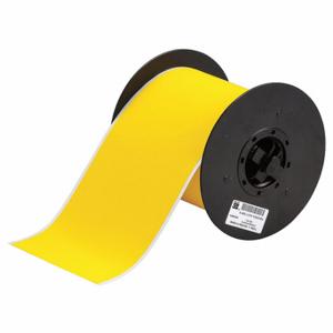 BRADY B30C-4000-855-YL Continuous Label Roll, 4 Inch X 50 Ft, Polyester, Yellow, Indoor/Outdoor | CP2JPT 29TT43