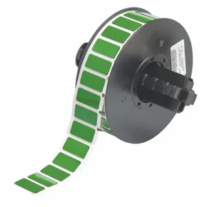 BRADY B30EP-171-593-GN Precut Label Roll, No Precut Hole, 31/64 x 1 1/16 Inch Size, Polyester, Green | CP2KWH 6UMT5