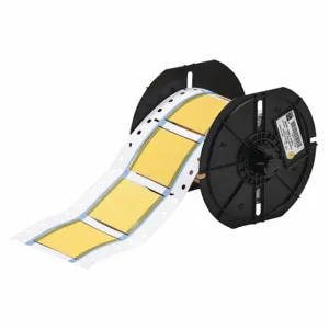 BRADY B33-1000-2-342YL Precut Label Roll, 1 x 2 Inch Size, Polyolefin, Yellow, 2 Awg Wire Gauge | CP6CLN 45KK06