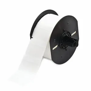 BRADY B33-121-427 Precut Label Roll, 1 1/2 x 1 3/4 Inch Size, Vinyl, Black On White | CV2QYK 21U348