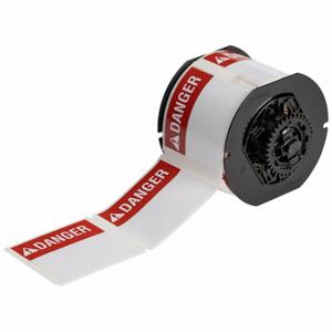 BRADY B33-184-483-ANSIDA Label, Danger, 3 Inch Size x 3 in, Halogen Free Polyester, White, Outdoor, 500 Labels | CP2DQR 792WA4