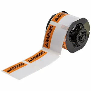 BRADY B33-184-483-ANSIWA Label, Warning, 3 Inch Size x 3 in, Halogen Free Polyester, White, Outdoor, 500 Labels | CP2DZH 792WA3