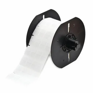 BRADY B33-80-427 Precut Label Roll, 3/4 Inch X 1/2 Inch, Vinyl, Black On White | CV2QXZ 21U337