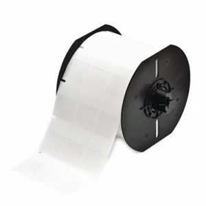 BRADY B33-9-427 Precut Label Roll, 1 7/16 Inch X 1 Inch, Vinyl, Black On White | CV2QWT 21U346