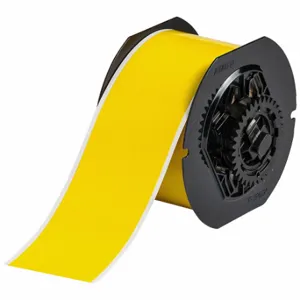 BRADY B33C-2000-8591-YL Label, 2 Inch Size x 100 ft, Polyester, Yellow, Outdoor | CP2DBK 792W58