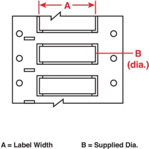 BRADY 3FR-375-2-WT Wire Marking Sleeves 2 Inch Width 0.645 Inch Length | AH3CTE 31DX82