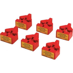 BRADY BL03-6 Breaker Lockout Multiple Pole - Pack Of 6 | AC9ZBP 3LTE2