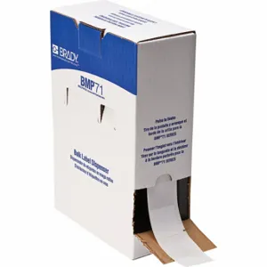 BRADY BM-109-427 Label, 4 Inch Size x 1 1/2 in, 1 1/2 in, Vinyl, Clear/White, 0 AWG to 350 MCM Wire Gauge | CV2QTK 803RL2