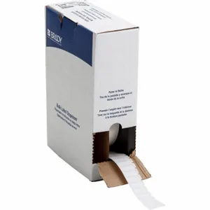 BRADY BM-16-423 Label, 3/8 Inch Size x 1 Inch, 1 Inch, Polyester, White, 5000 Labels per Roll | CP2FAC 803RC1