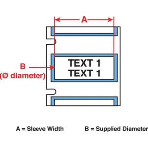 BRADY BM71-500-175-344 Wire Marking Sleeves 1-49/64 Inch Width x 55/64 Inch Height | AH3CHU 31DJ61