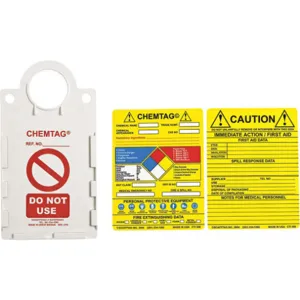 BRADY CHEM-CTSH Chemtag(r) Kit White Cfr 1910.1200 | AC9EYL 3GAL6