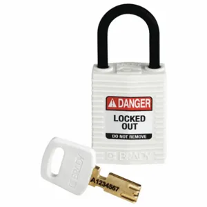 BRADY CPT-WHT-25PL-KD Lockout Padlock | CE9YCV 55JZ40