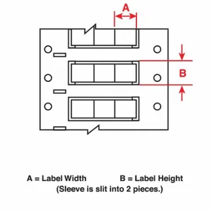 BRADY HX-500-2-BK-3 Precut Label Roll, 1/2 x 43/64 Inch Size, Self-Extinguishing Polyolefin, Black | CP6CWF 34CH59